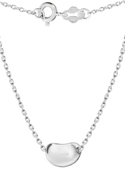 Golden Moments Sterling Silver Coffee-Bean Trace-Chain Necklace