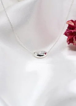 Golden Moments Sterling Silver Coffee-Bean Trace-Chain Necklace