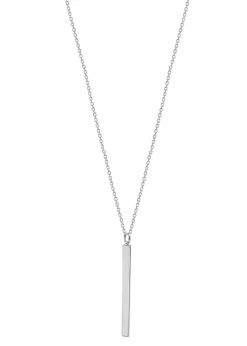 Golden Moments Sterling Silver Vertical-Bar Necklace