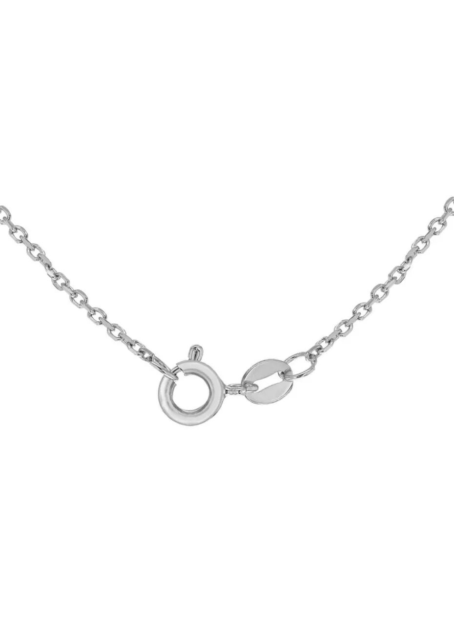 Golden Moments Sterling Silver Red Crystal Puff Heart Pendant