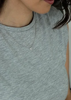 Golden Moments Sterling Silver 'B' Initial  Necklace