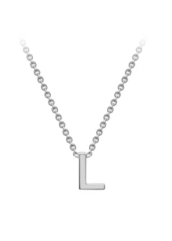 Golden Moments Sterling Silver 'L' Initial Necklace