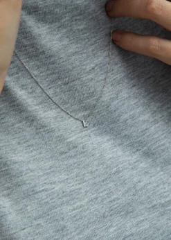Golden Moments Sterling Silver 'L' Initial Necklace