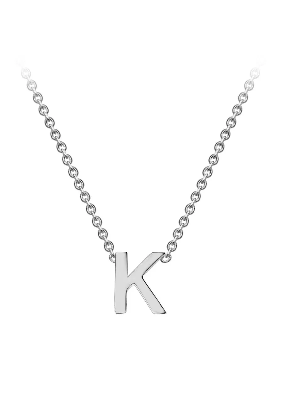 Golden Moments Sterling Silver 'K' Initial Necklace