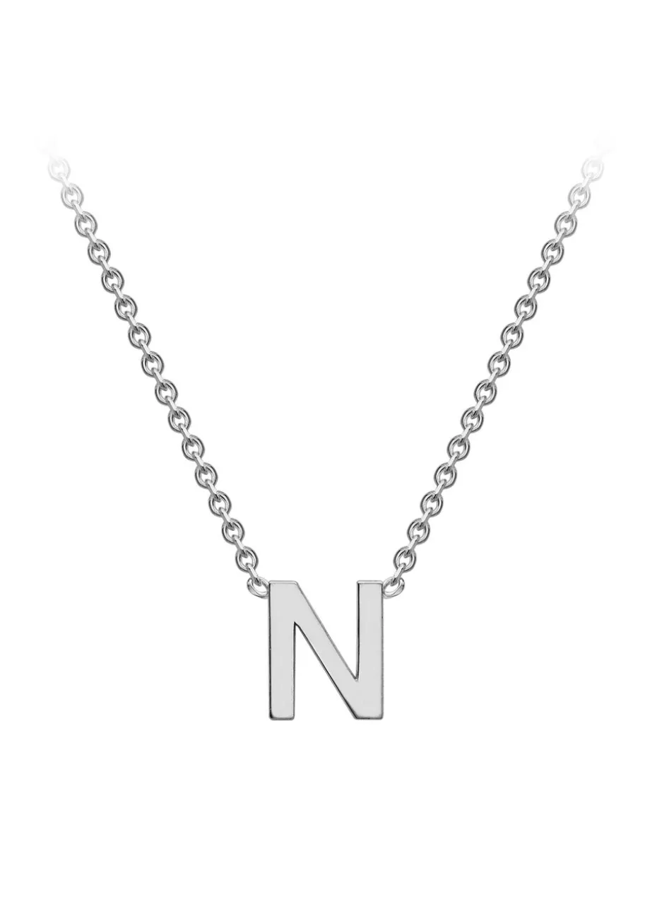 Golden Moments Sterling Silver Diamond 'H' Initial Necklace