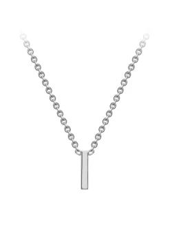 Golden Moments Sterling Silver 'I' Initial  Necklace