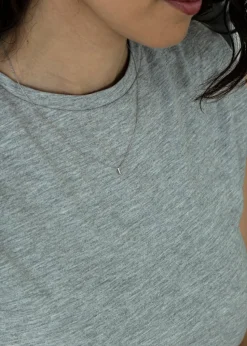 Golden Moments Sterling Silver 'I' Initial  Necklace