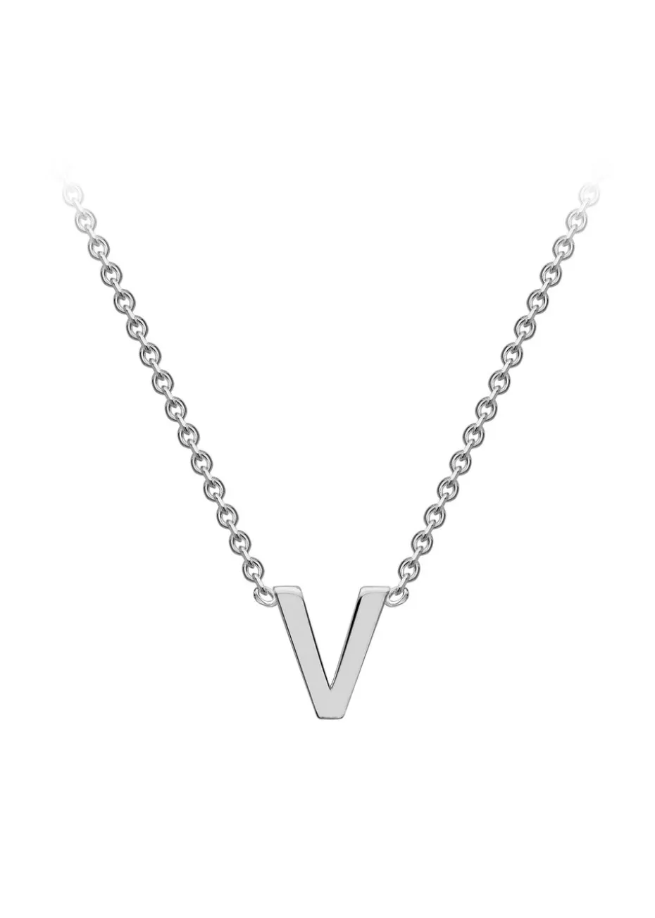 Golden Moments Sterling Silver CZ 'V' Initial Bracelet