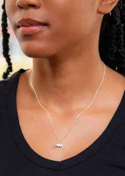 Golden Moments Sterling Silver Diamond 'K' Initial Necklace