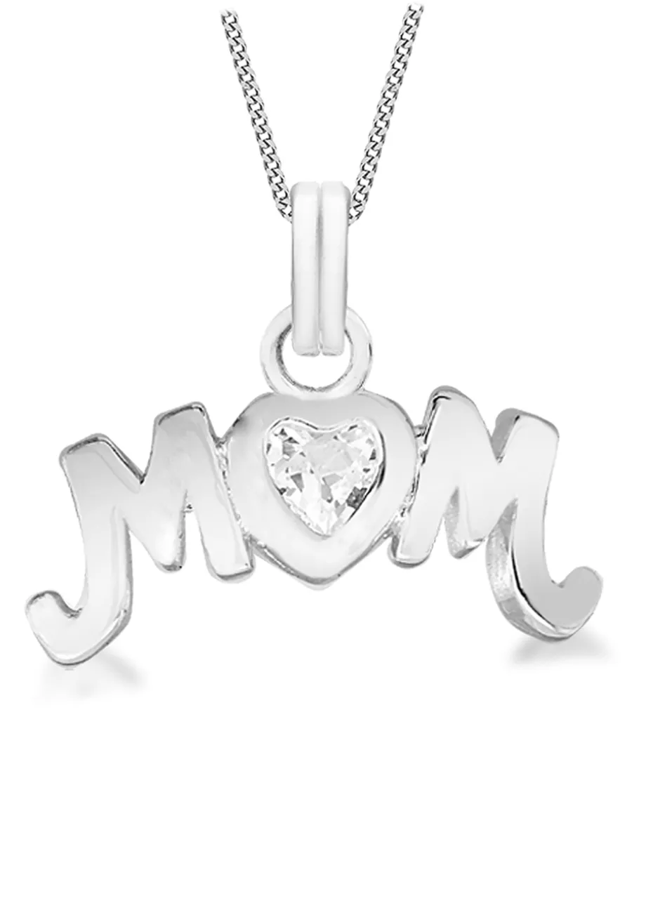 Golden Moments Sterling Silver Diamond 'K' Initial Necklace