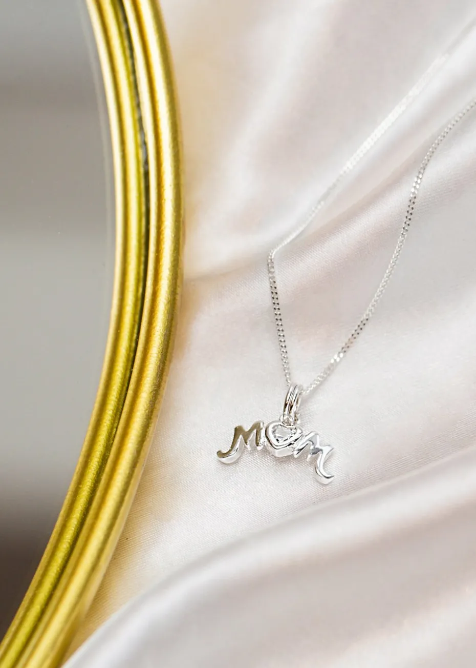 Golden Moments Sterling Silver Diamond 'K' Initial Necklace