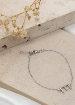 Golden Moments Sterling Silver 'P' Initial  Necklace