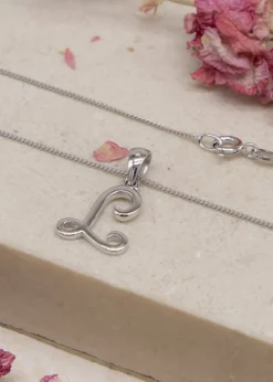 Golden Moments Sterling Silver Diamond 'Q' Initial Necklace