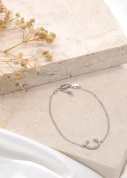 Golden Moments Sterling Silver Diamond 'M' Initial Necklace