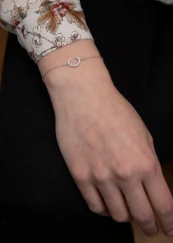 Golden Moments Sterling Silver Diamond 'M' Initial Necklace