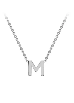 Golden Moments Sterling Silver 'M' Initial Necklace