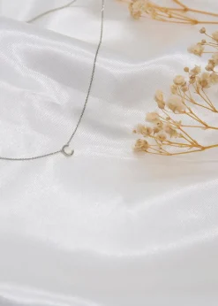 Golden Moments Sterling Silver 'C' Initial  Necklace