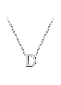 Golden Moments Sterling Silver 'D' Initial Necklace