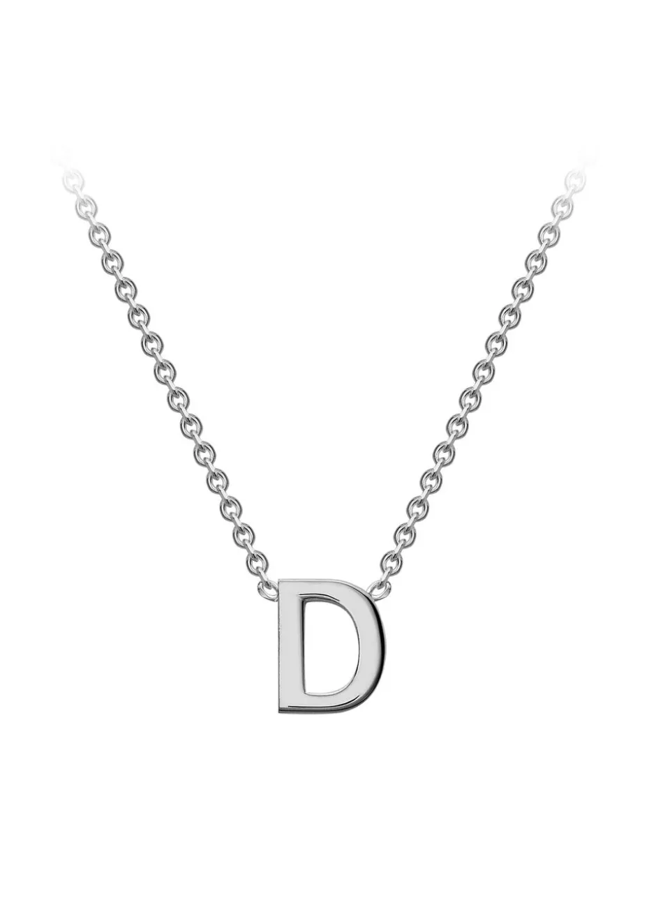 Golden Moments Sterling Silver 'D' Initial Necklace