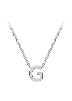 Golden Moments Sterling Silver 'G' Initial  Necklace