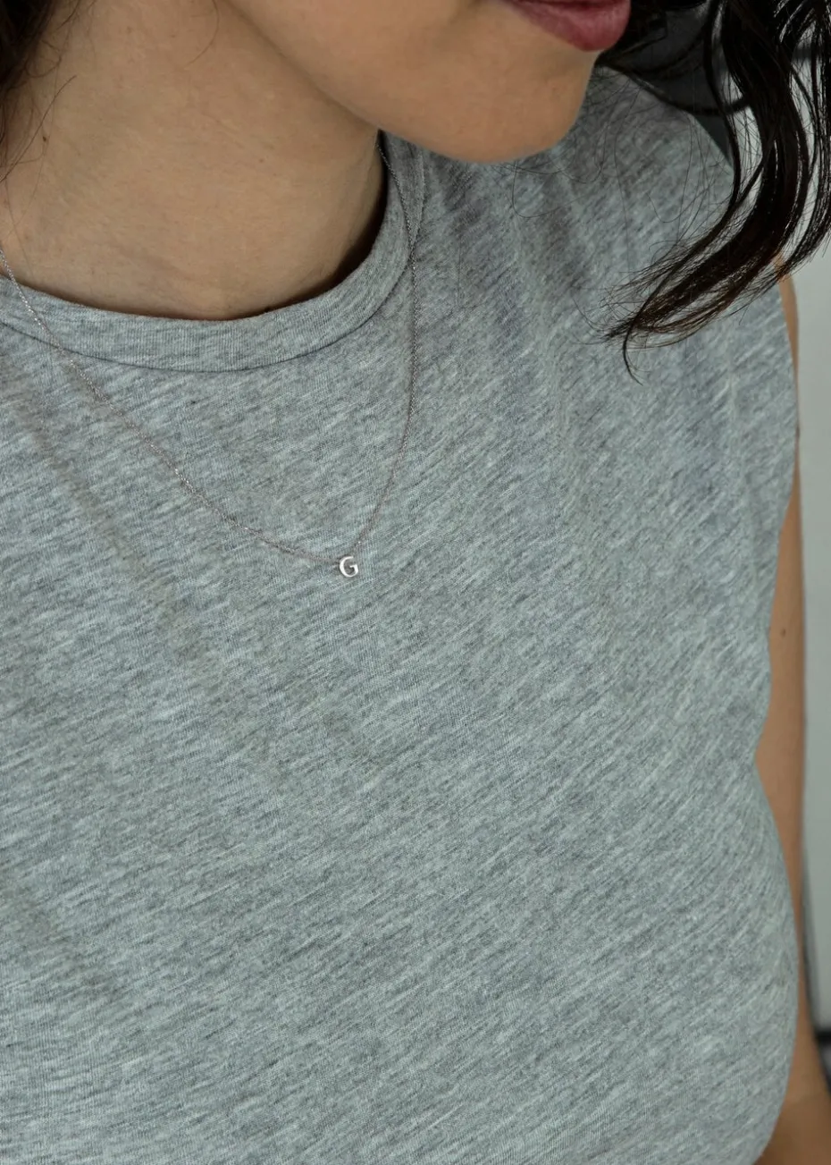 Golden Moments Sterling Silver 'G' Initial Necklace