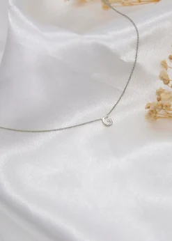 Golden Moments Sterling Silver 'G' Initial Necklace