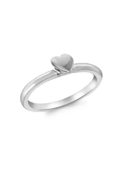 Golden Moments Sterling Silver Heart Ring