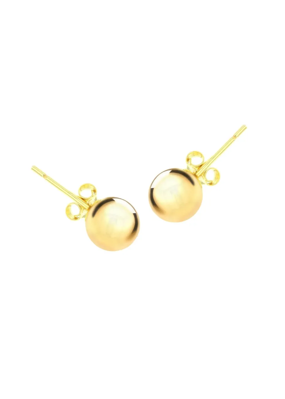 Golden Moments Yellow Gold Plated Ball Studs (8mm )