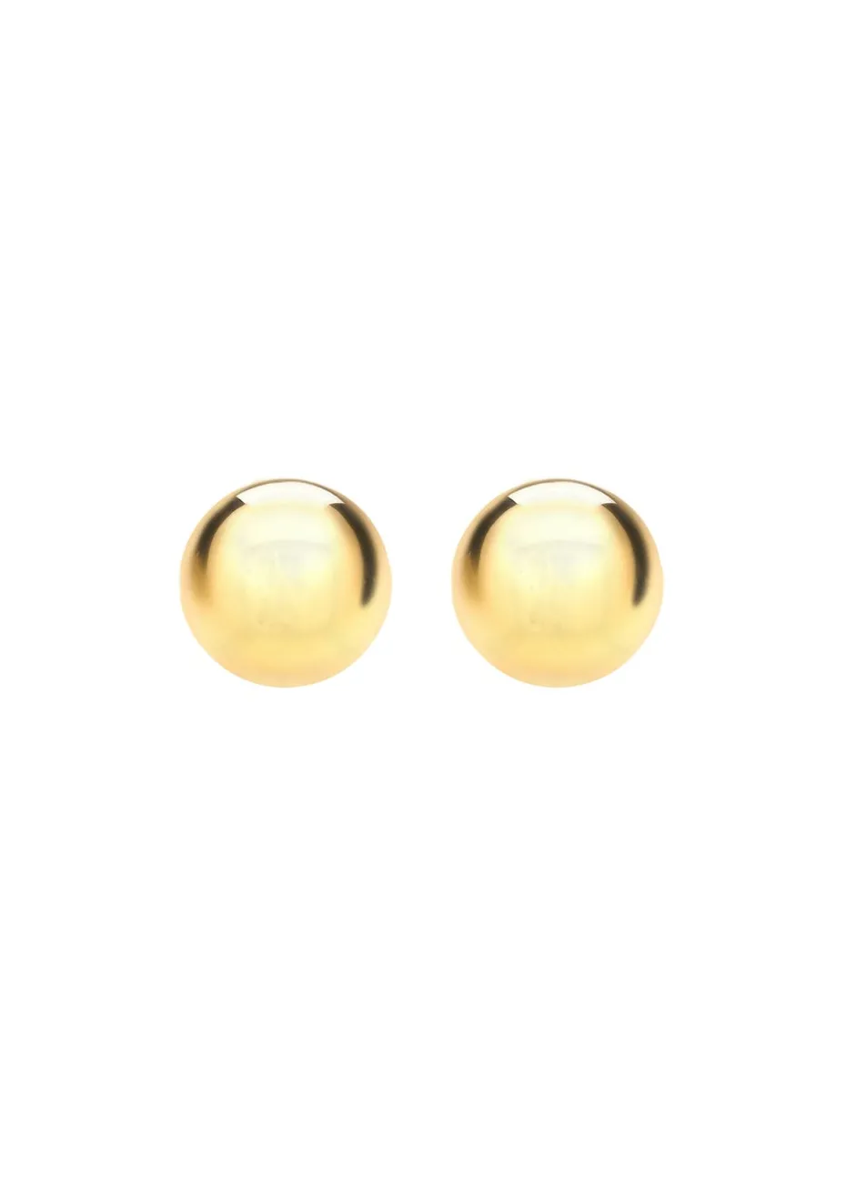 Golden Moments Yellow Gold Plated Ball Studs (8mm )
