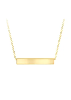 Golden Moments Yellow Gold Plated Horizontal-Bar Necklace