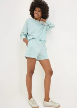 Green Acid Wash Co Ord Shorts