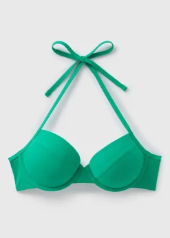 Green Cupped Bikini Top