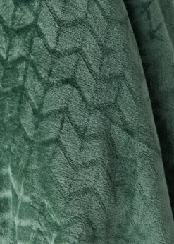 Green Embossed Fleece Throw