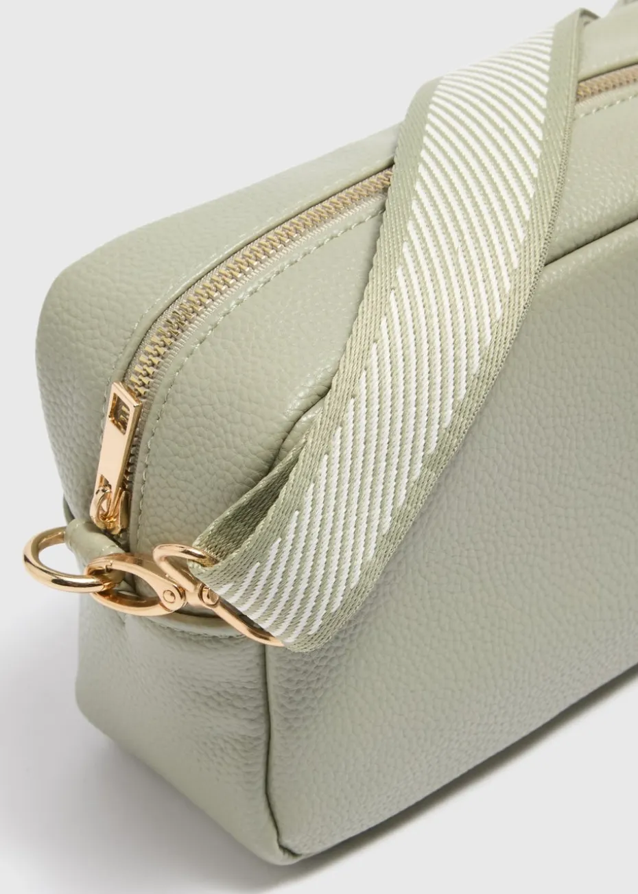 Green Faux Leather Camera Bag