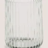Green Glass Ribbed Tumbler