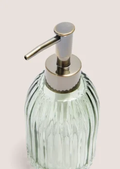 Green Glass Soap Dispenser ( 7x 7x17.6CM)