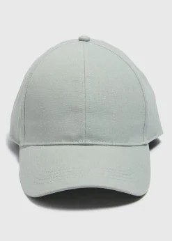 Green Linen Blend Cap