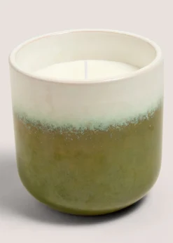 Green Reactive Glaze Candle