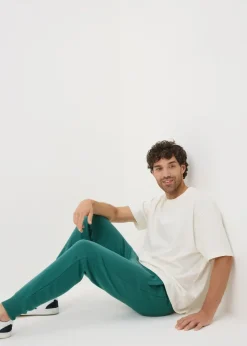 Green Slim Cuff Jogging Bottoms