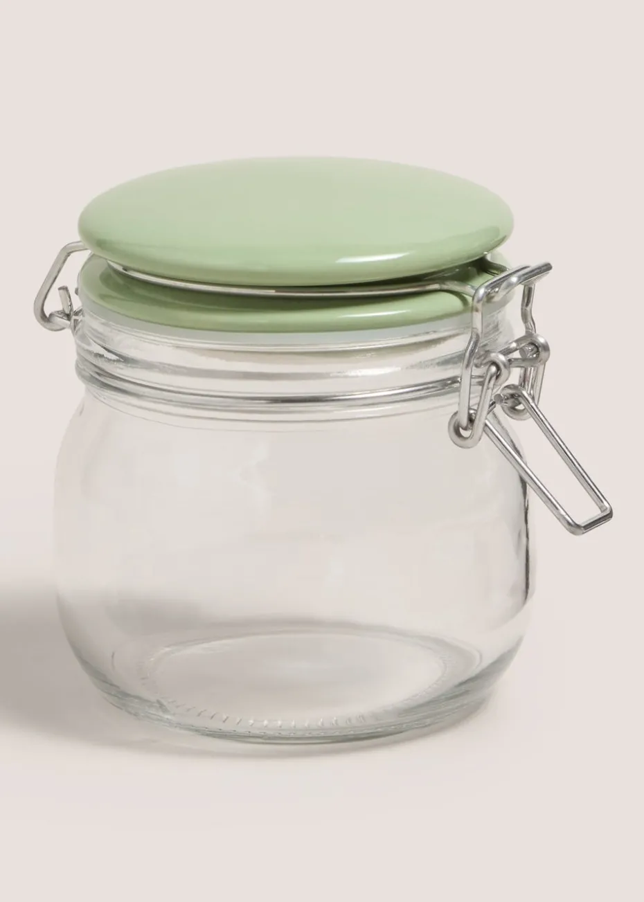 Green Small Clip Lock Jar