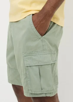 Green Washed Cargo Shorts