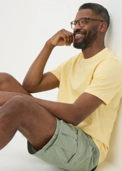 Green Washed Cargo Shorts