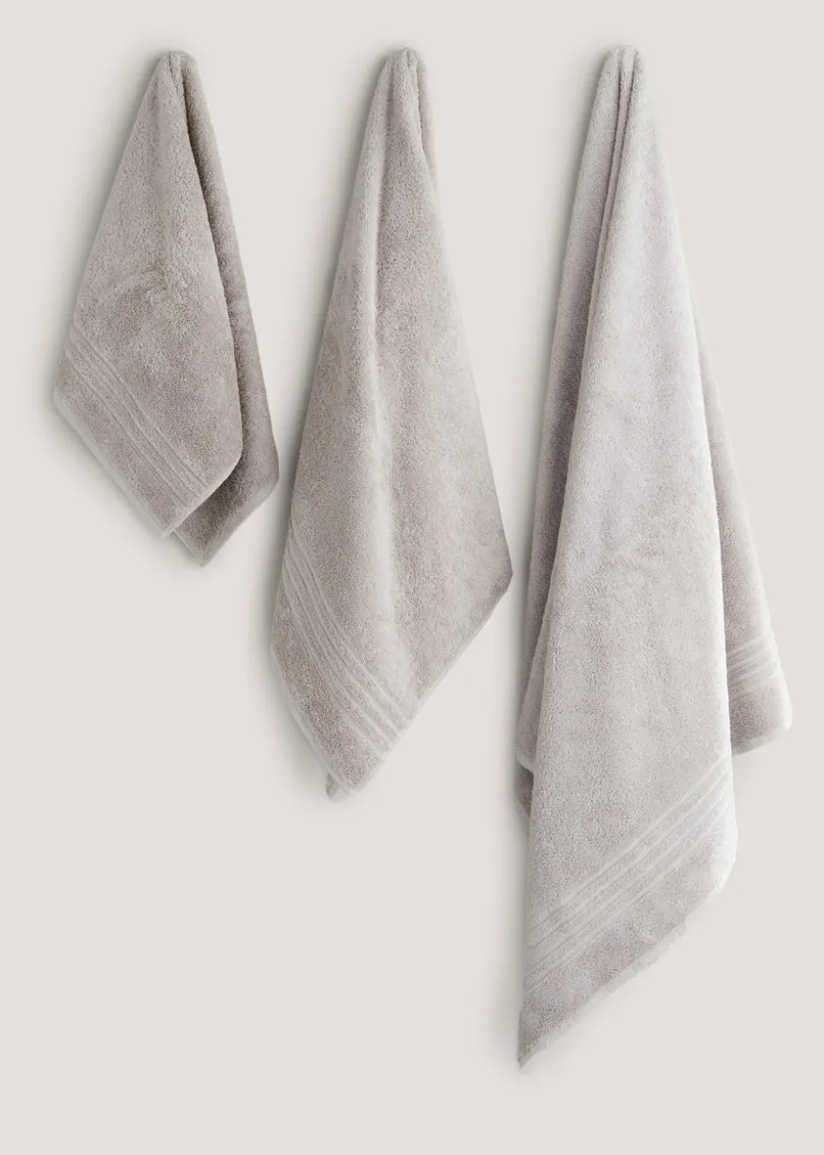 Grey 100% Egyptian Cotton Towels