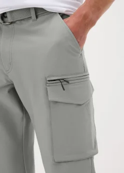 Grey Belted 3/4 Trek Shorts