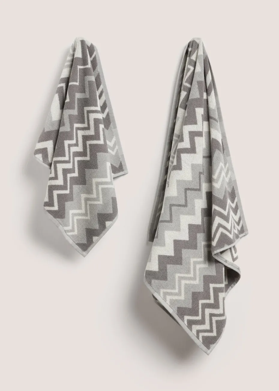 Grey Chevron Towel