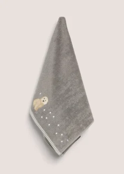 Grey Connie Cockapoo Embroidered Hand Towel