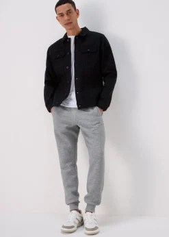 Grey Cuffed Slim Fit Joggers