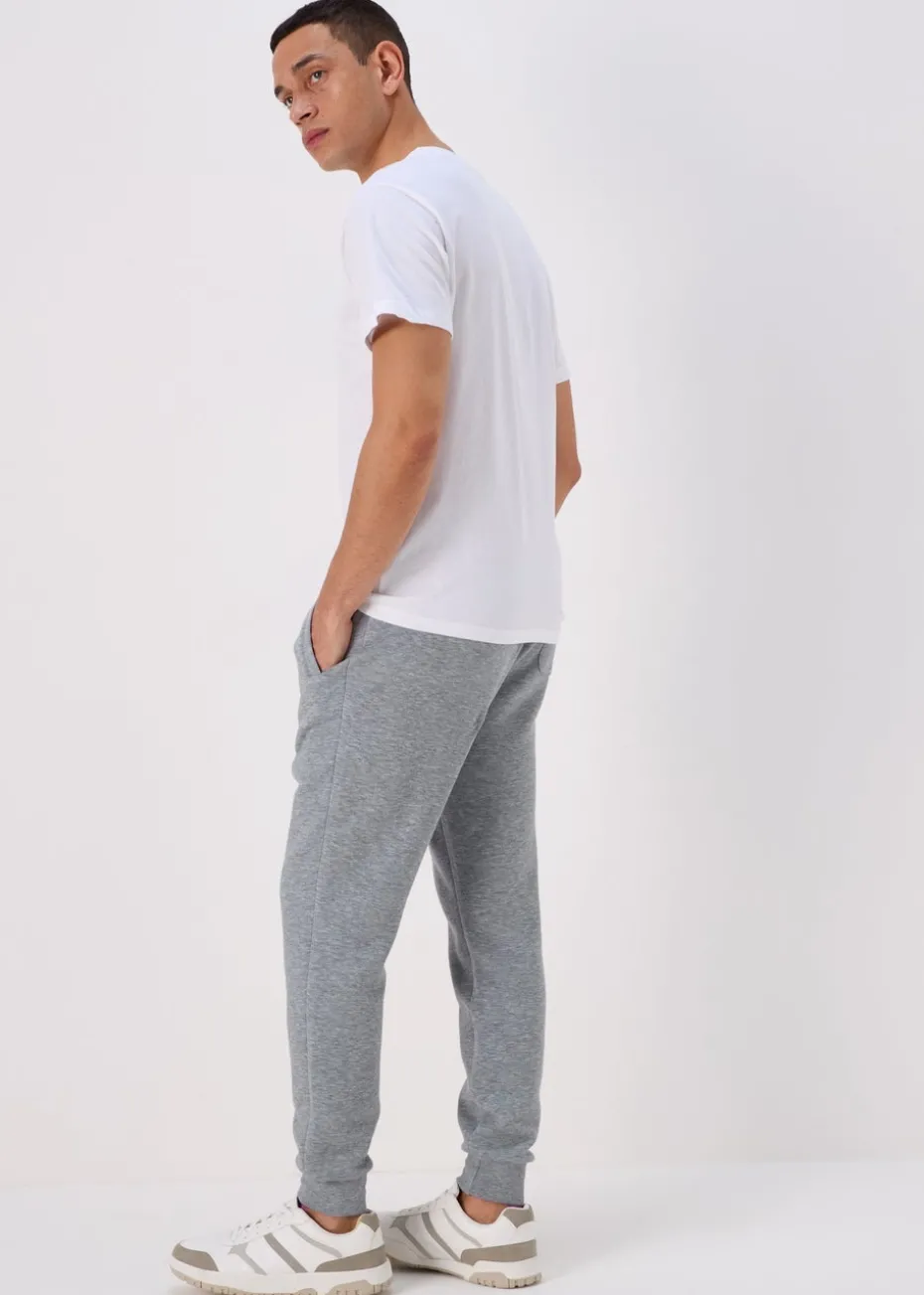 Grey Cuffed Slim Fit Joggers