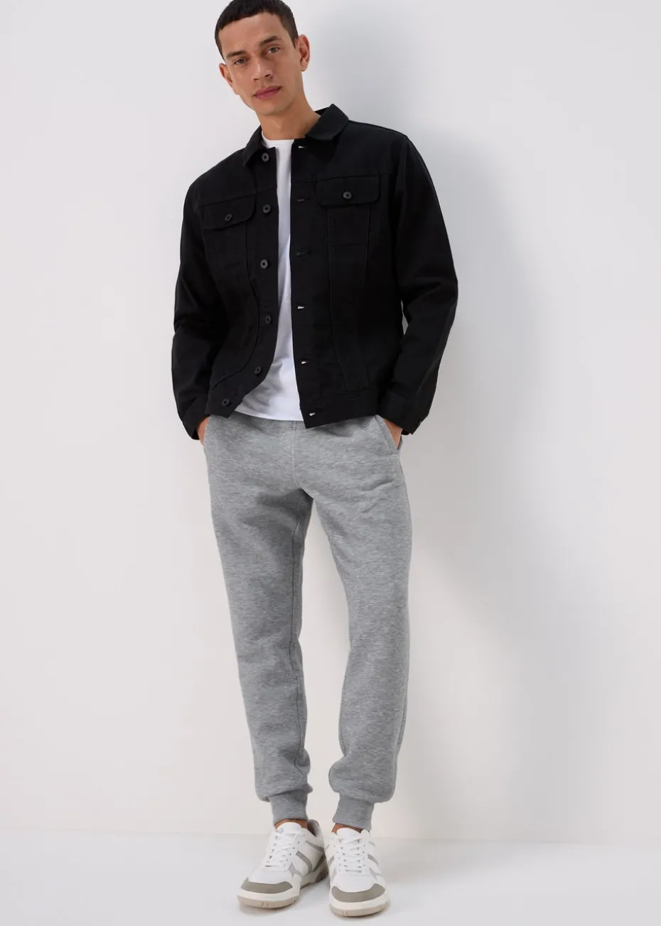 Grey Cuffed Slim Fit Joggers