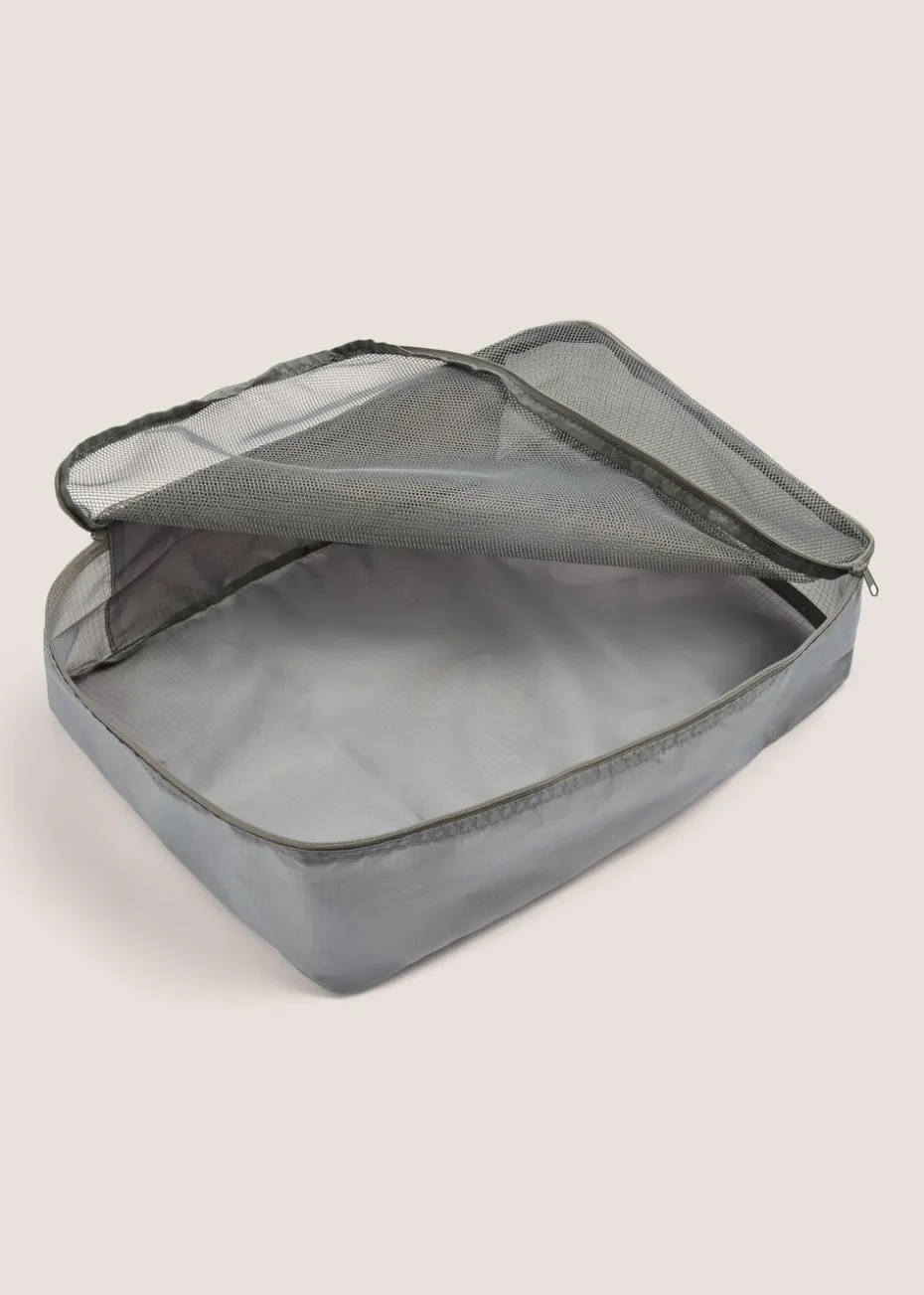 Grey Laundry Drawstring Bag with Cover